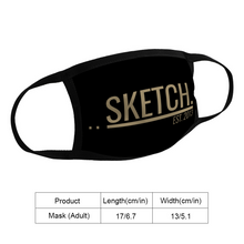Load image into Gallery viewer, BLACK &amp; GOLD FACE MASK - UNISEX - Sketch Co