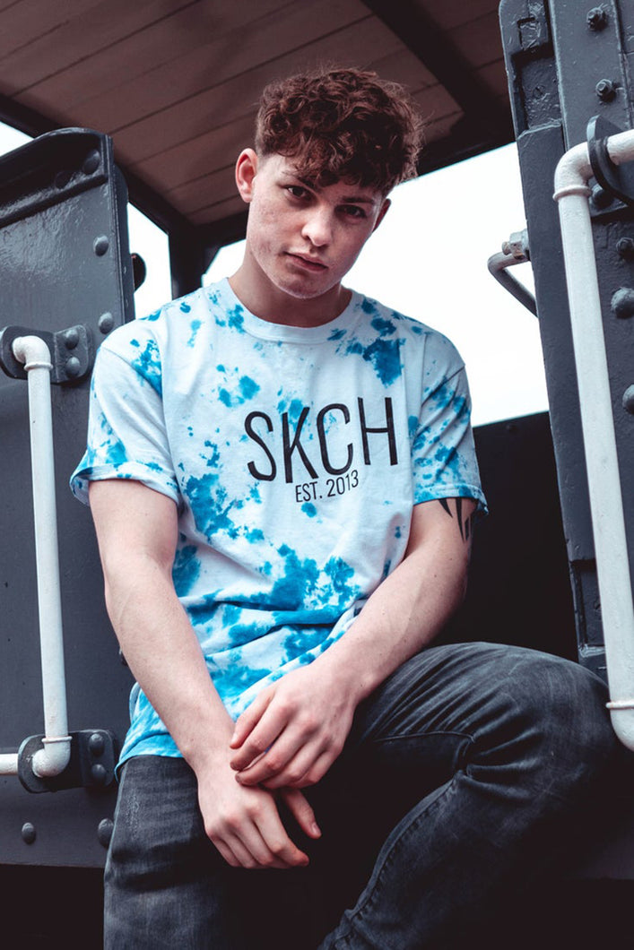 SKCH BLUE CRUMPLE T-SHIRT - Sketch Co