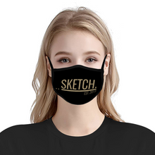 Load image into Gallery viewer, BLACK &amp; GOLD FACE MASK - UNISEX - Sketch Co