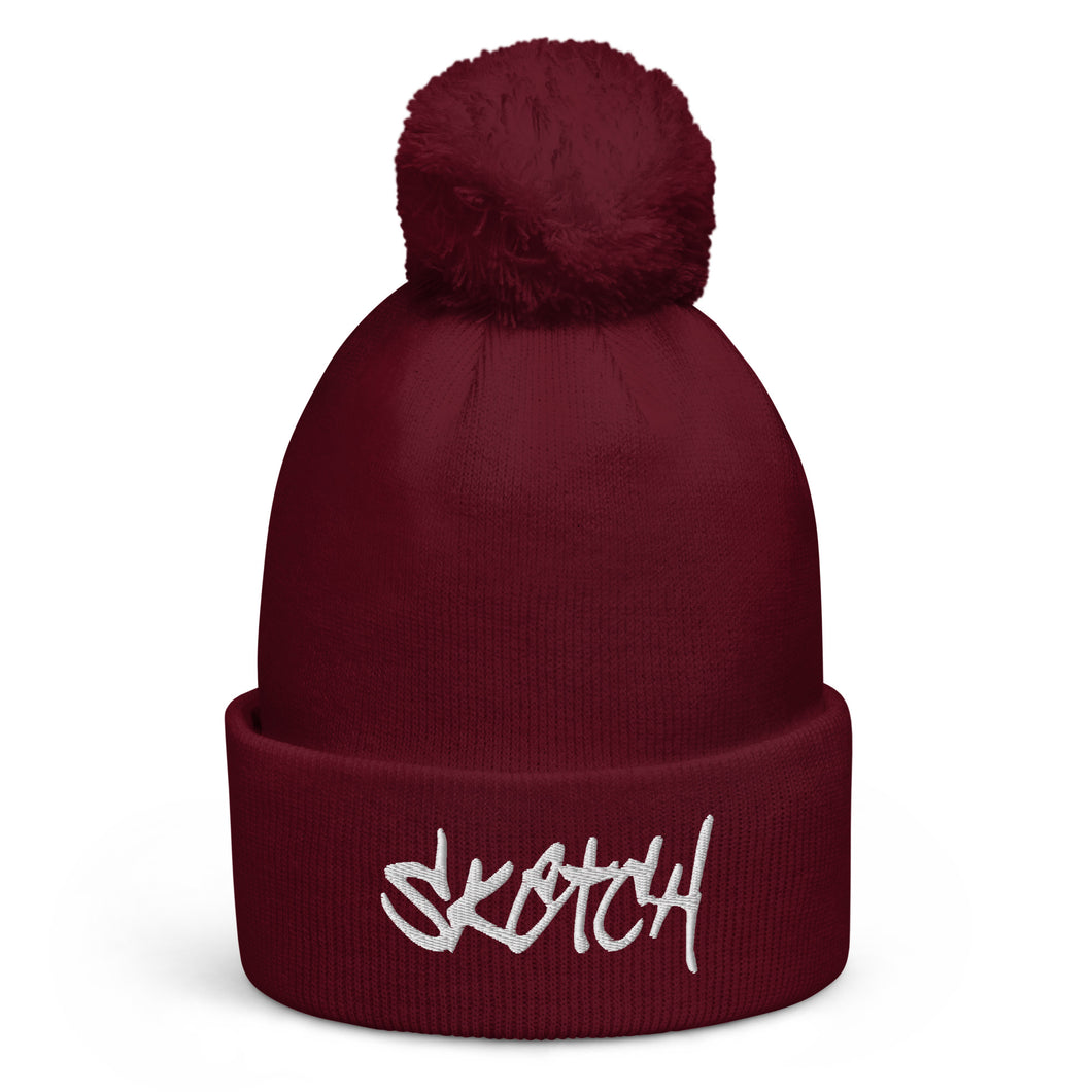 SKETCH BEANIE POM POM BURGUNDY - Sketch Co